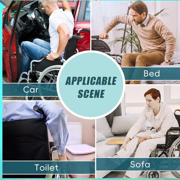 Deluxe Transfer Board and Slide Board with Handles, Mobility Aid - Picture 4 of 7